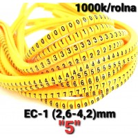  Oznake za provodnike EC-1 2,6mm2-4,2mm2, "5"